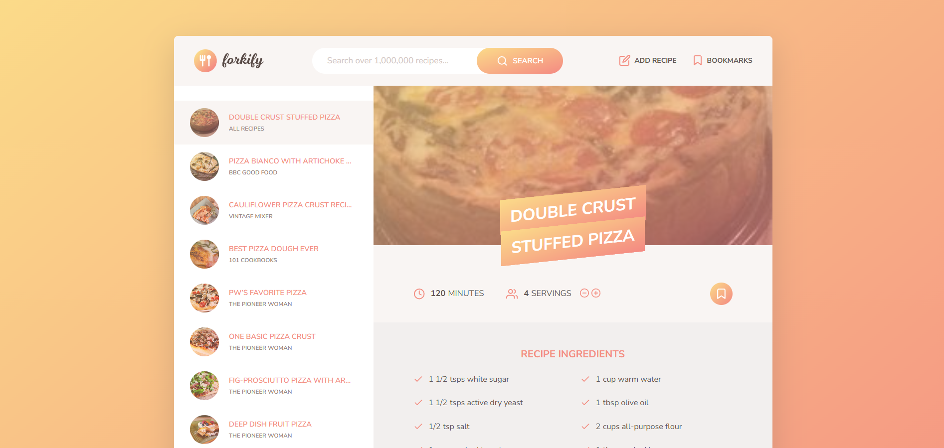 Forkify screenshot